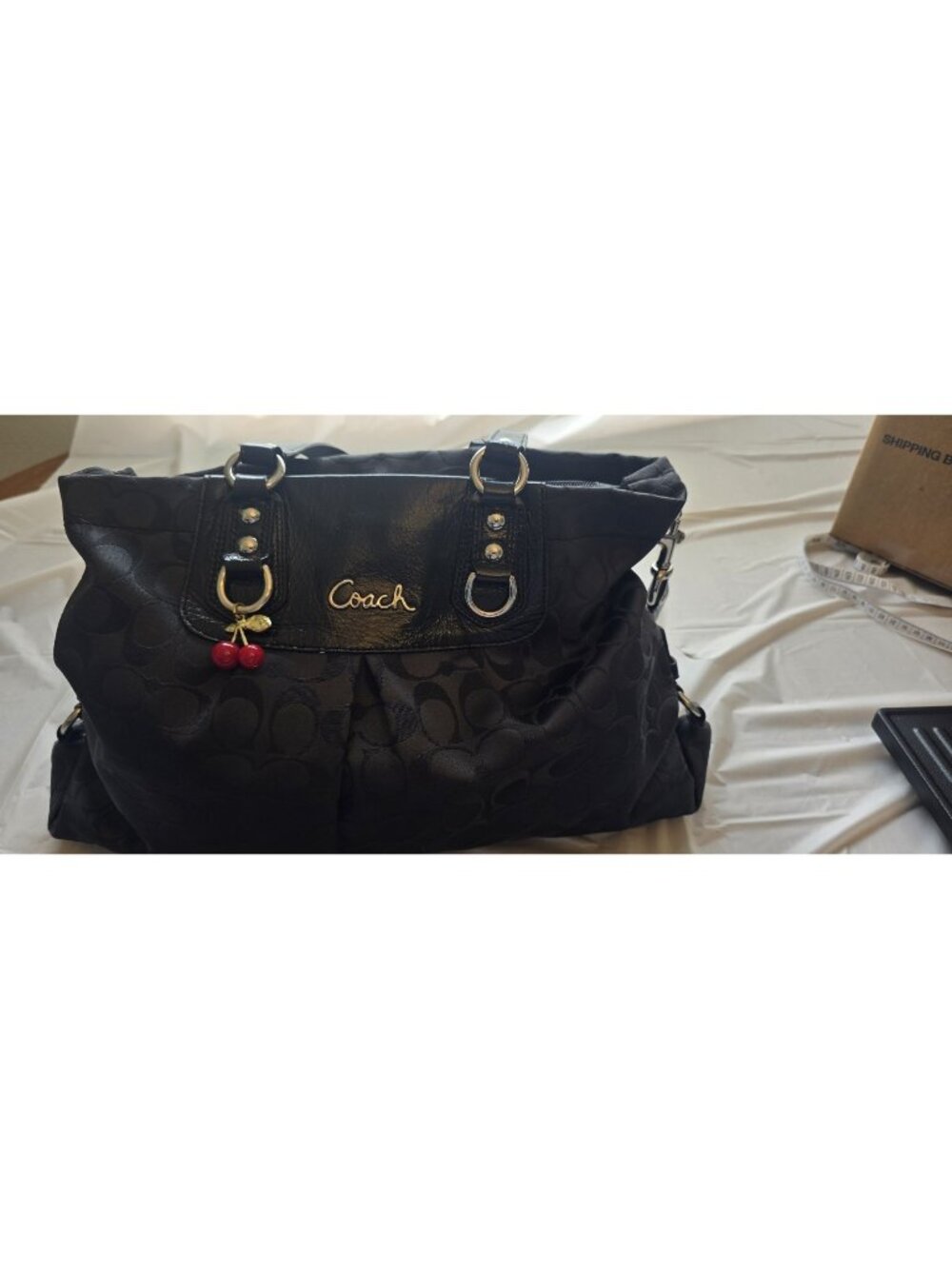 Coach Ashley Signature Sateen Carryall - Style F15510 - Picture 1 of 11